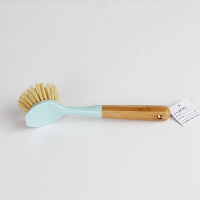 long handle Dish cleaning Washing Bamboo pot brush for kitchen